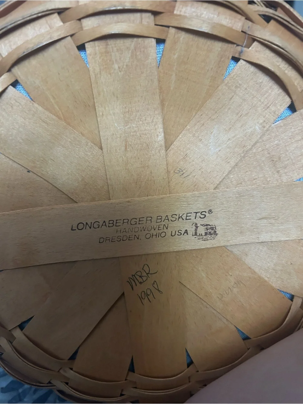 Longaberger handwoven wooden